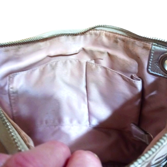 Coach Metallic Signature Jacquard Shoulder Bag - Picture 9 of 13